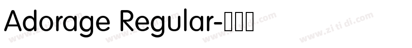 Adorage Regular字体转换 Adorage Regular字体转换